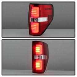 Spyder Ford F-150 09-14 Version 2 Light Bar LED Tail Lights Red Clear