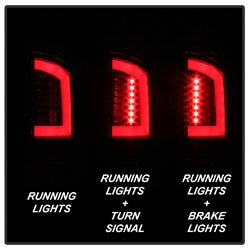 Spyder Dodge Ram 1500/Ram 2500/Ram 3500 07-08 Version 3 Light Bar LED Tail Lights Red Clear