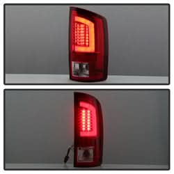 Spyder Dodge Ram 1500/Ram 2500/Ram 3500 07-08 Version 3 Light Bar LED Tail Lights Red Clear