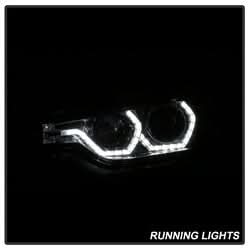 Spyder Signature BMW 320i/320i xDrive/328d/328d xDrive/328i/328i xDrive/335i/335i xDrive 12-14 Chrome DRL LED Projector Headlights