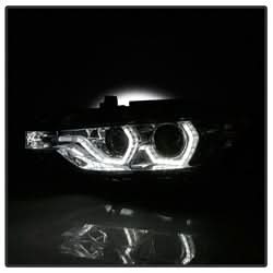 Spyder Signature BMW 320i/320i xDrive/328d/328d xDrive/328i/328i xDrive/335i/335i xDrive 12-14 Chrome DRL LED Projector Headlights