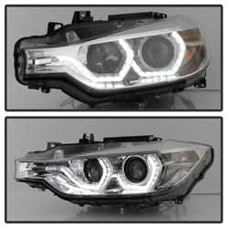 Spyder Signature BMW 320i/320i xDrive/328d/328d xDrive/328i/328i xDrive/335i/335i xDrive 12-14 Chrome DRL LED Projector Headlights