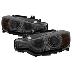 Spyder Signature BMW 320i/320i xDrive/328d/328d xDrive/328i/328i xDrive/335i/335i xDrive 12-14 Smoke DRL LED Projector Headlights