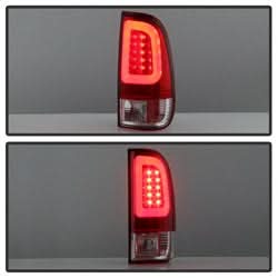 Spyder Ford F-150/F-150 Heritage/F-250/F-250 Super Duty/F-350 Super Duty/F-450 Super Duty/F-550 Super Duty 97-04 Version 3 Light Bar LED Tail Lights Red Clear