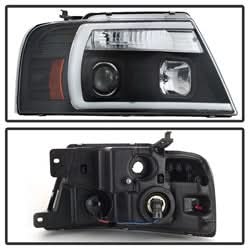 Spyder Signature Ford F-150/F-150 Heritage 04-08 Light Bar Projector Headlights Black