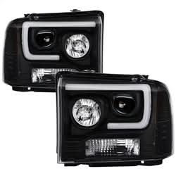 Spyder Signature Ford F-250 Super Duty/F-350 Super Duty/F-450 Super Duty 05-07 Light Bar Projector Headlights Black