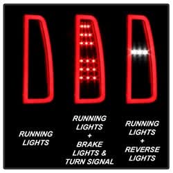 Spyder Chevrolet Suburban 1500/Suburban 3500 HD/Tahoe 15-17 Light Bar LED Tail Lights Black