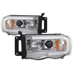 Spyder Signature Dodge Ram 1500/Ram 2500/Ram 3500 02-05 Light Bar DRL Projector Headlights Version 2 Chrome