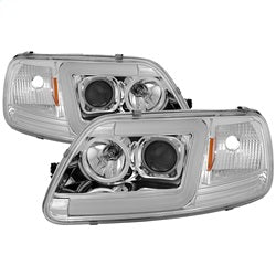 Spyder Signature Ford Expedition/F-150 97-02 Light Bar DRL Projector Headlights Version 2 Chrome