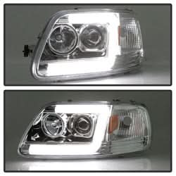 Spyder Signature Ford Expedition/F-150 97-02 Light Bar DRL Projector Headlights Version 2 Chrome