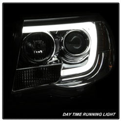 Spyder Signature Toyota Tacoma 05-11 Light Bar DRL Projector Headlights Version 2 Chrome
