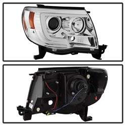 Spyder Signature Toyota Tacoma 05-11 Light Bar DRL Projector Headlights Version 2 Chrome