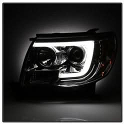 Spyder Signature Toyota Tacoma 05-11 Light Bar DRL Projector Headlights Version 2 Chrome