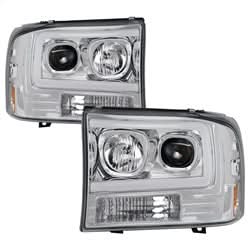 Spyder Signature Ford Excursion/F-250 Super Duty 00-04 Light Bar Projector Headlights 1 pc. Chrome