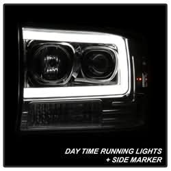 Spyder Signature Ford Excursion/F-250 Super Duty 00-04 Light Bar Projector Headlights 1 pc. Chrome