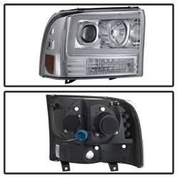 Spyder Signature Ford Excursion/F-250 Super Duty 00-04 Light Bar Projector Headlights 1 pc. Chrome