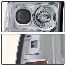 Spyder Signature Ford Excursion/F-250 Super Duty 00-04 Light Bar Projector Headlights 1 pc. Chrome