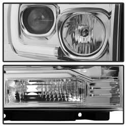 Spyder Signature Ford F-250 Super Duty/F-350 Super Duty/F-450 Super Duty 05-07 Light Bar DRL Projector Headlights Version 2 Black