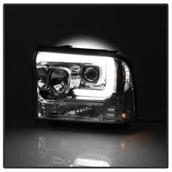 Spyder Signature Ford F-250 Super Duty/F-350 Super Duty/F-450 Super Duty 05-07 Light Bar DRL Projector Headlights Version 2 Black
