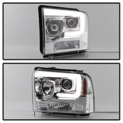 Spyder Signature Ford F-250 Super Duty/F-350 Super Duty/F-450 Super Duty 05-07 Light Bar DRL Projector Headlights Version 2 Black