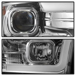 Spyder Dodge Ram 1500 09-18 / Ram 2500/3500 10-19 Version 2 Projector Headlights - Halogen Model Only - Light Bar DRL - Chrome