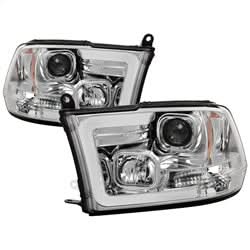 Spyder Dodge Ram 1500 09-18 / Ram 2500/3500 10-19 Version 2 Projector Headlights - Halogen Model Only - Light Bar DRL - Chrome