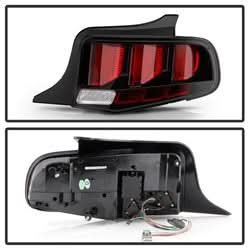 Spyder Ford Mustang 10-12 Red Light Bar LED Tail Lights w/Sequential Turn Signal Black