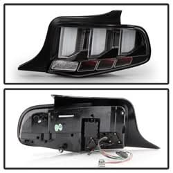 Spyder Ford Mustang 10-12 Light Bar LED Tail Lights w/Sequential Turn Signal Black