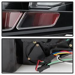 Spyder Ford Mustang 10-12 Light Bar LED Tail Lights w/Sequential Turn Signal Black