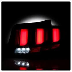 Spyder Ford Mustang 10-12 Light Bar LED Tail Lights w/Sequential Turn Signal Black