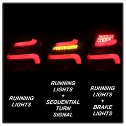 Spyder Ford Focus 12-14 Red Clear LED Tail Lights