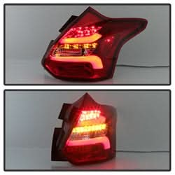 Spyder Ford Focus 12-14 Red Clear LED Tail Lights