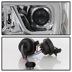 Spyder Signature Dodge Ram 1500/Ram 2500/Ram 3500 06-08 Light Bar DRL Projector Headlights Version 2 Chrome