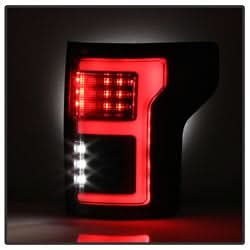 Spyder Ford F-150 15-18 Light Bar LED Tail Lights Compatible w/Rear Blind Spot Sensor Only Black