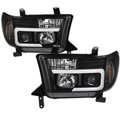 Spyder Signature Toyota Sequoia/Tundra 08-13 Light Bar DRL Projector Headlights Version 2 Black