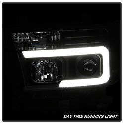 Spyder Signature Toyota Sequoia/Tundra 08-13 Light Bar DRL Projector Headlights Version 2 Black