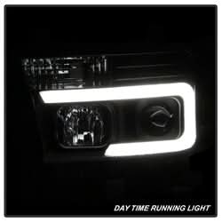 Spyder Signature Toyota Sequoia/Tundra 08-13 Light Bar DRL Projector Headlights Version 2 Black