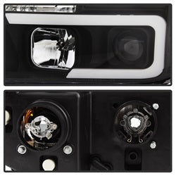 Spyder Signature Toyota Sequoia/Tundra 08-13 Light Bar DRL Projector Headlights Version 2 Black