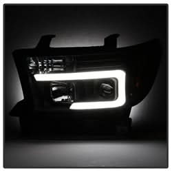 Spyder Signature Toyota Sequoia/Tundra 08-13 Light Bar DRL Projector Headlights Version 2 Black
