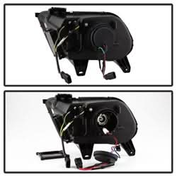 Spyder Ford Mustang 2010-2014 Halogen Model only (Does Not Fit HID Model) Light Bar Projector Headlights - LED Sequential Turn Signals - Black