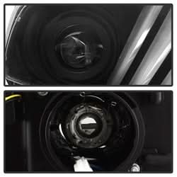 Spyder Ford Mustang 2010-2014 Halogen Model only (Does Not Fit HID Model) Light Bar Projector Headlights - LED Sequential Turn Signals - Black