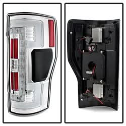 Spyder Ford F-250 Super Duty 17-18 Halogen Bulb Type LED Tail Lights Not Fit LED Model Chrome