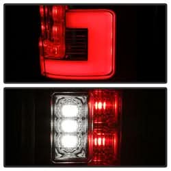 Spyder Ford F-250 Super Duty 17-18 Halogen Bulb Type LED Tail Lights Not Fit LED Model Chrome