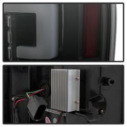 Spyder Ford F-250 Super Duty 17-18 Halogen Bulb Type LED Tail Lights Not Fit LED Model Black Smoke