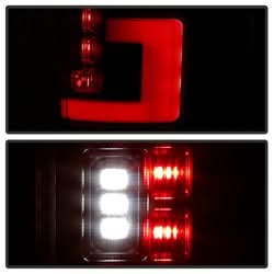 Spyder Ford F-250 Super Duty 17-18 Halogen Bulb Type LED Tail Lights Not Fit LED Model Black Smoke