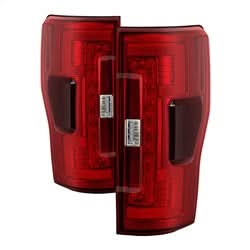 Spyder Ford F-250 Super Duty 17-18 Halogen Bulb Type LED Tail Lights Not Fit LED Model Red Clear