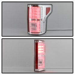 Spyder Ford F-150 18-19 Not Compatible w/Rear Blind Spor Sensor Models Light Bar LED Tail Lights Chrome