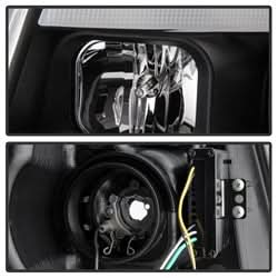 Spyder Signature Jeep Grand Cherokee 11-13 Black Light Bar Projector Headlights Halogen Models Only Will Not Fit Xenon/HID Model