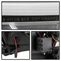 Spyder Signature Toyota Tacoma 16-18 w/LED Sequential Turn Signal Projector Headlights Does Not Fit TRD Model Black