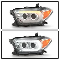 Spyder Signature Toyota Tacoma 16-18 w/LED Sequential Turn Signal Projector Headlights Does Not Fit TRD Model Chrome